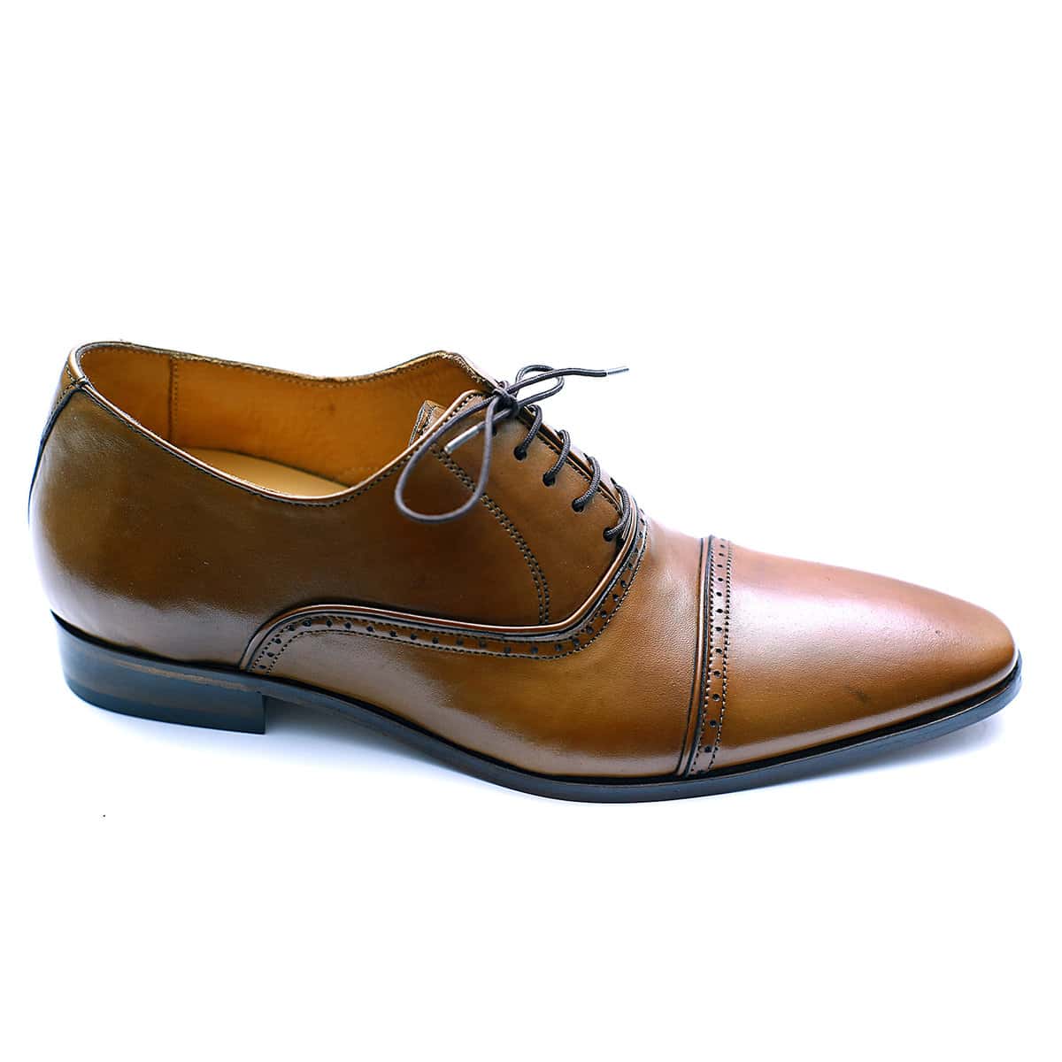 Aft11x – Tan Leather Shoes – 6.5 Cm Taller