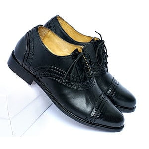 Blb17x Oxford Black Leather Shoes Elevator Shoes 6.5 Taller 4