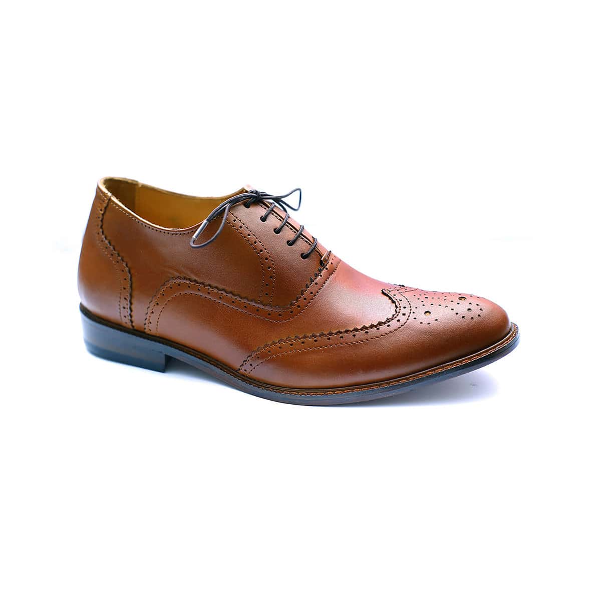 Tls83x – Top Grain Leather Brogue Shoes – 6.5 Cm Taller
