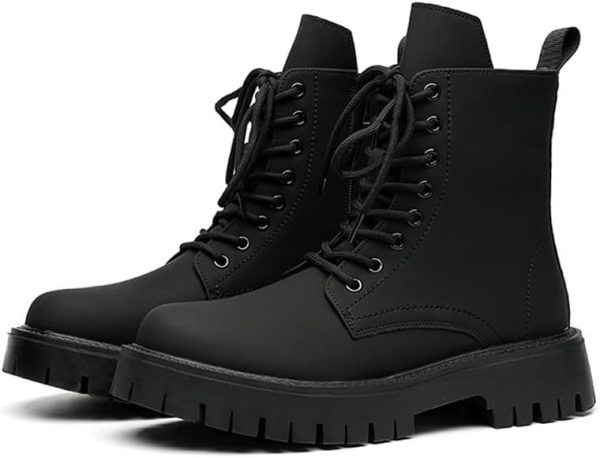 Gbls Black Height Increasing Boots 8 Cm Taller High Top